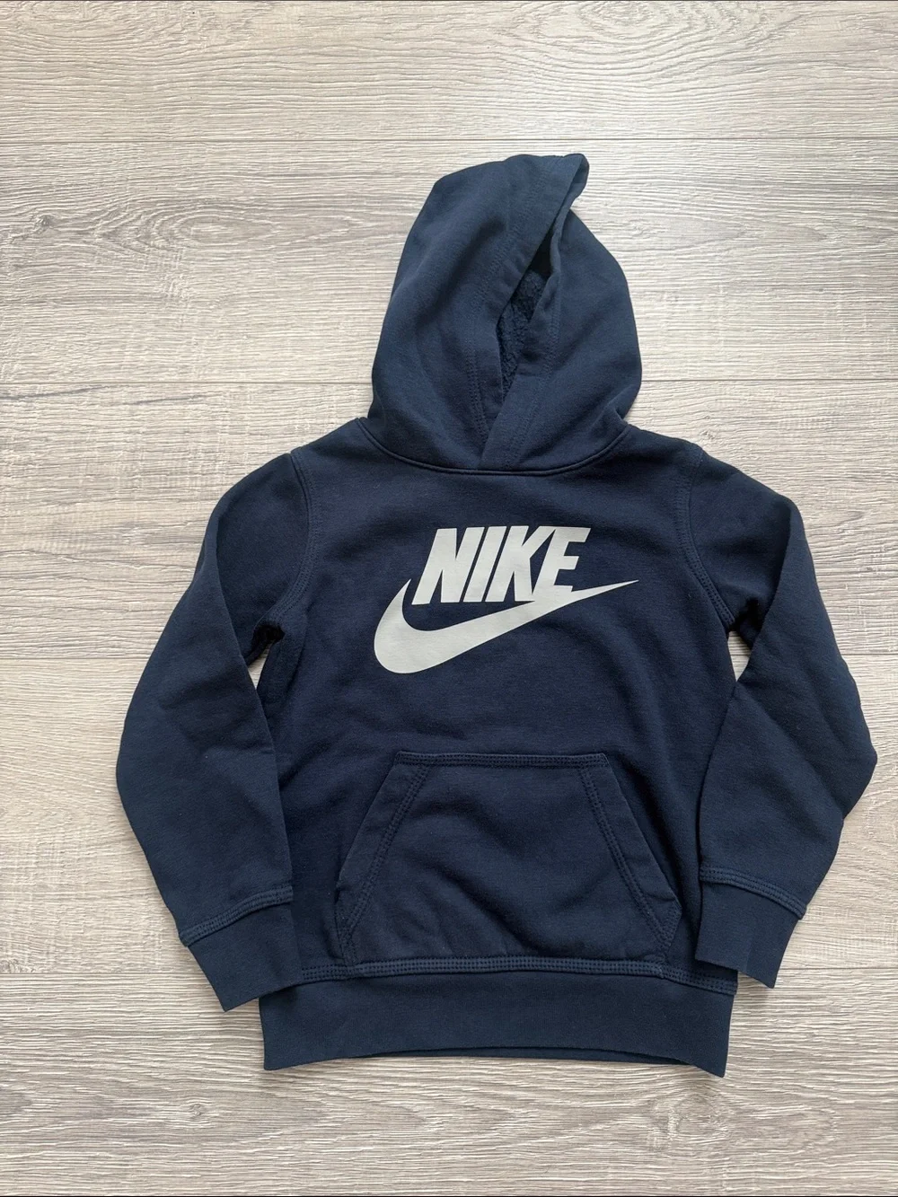 Nike Navy Blue Kids Hoodie & Joggers Set with Gray Logo
